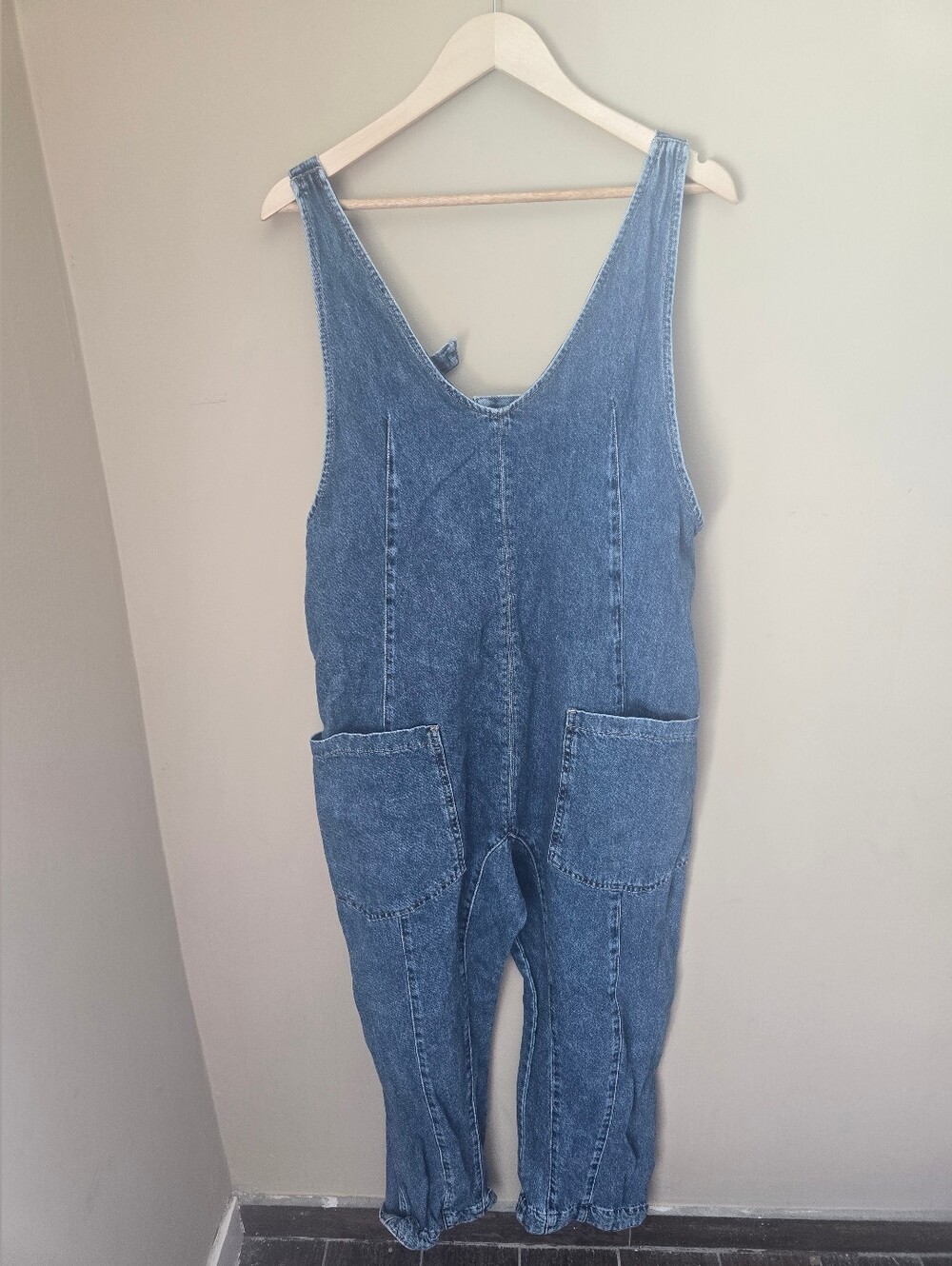 Free People High Roller Denim Jumpsuit - Picture 10 of 10